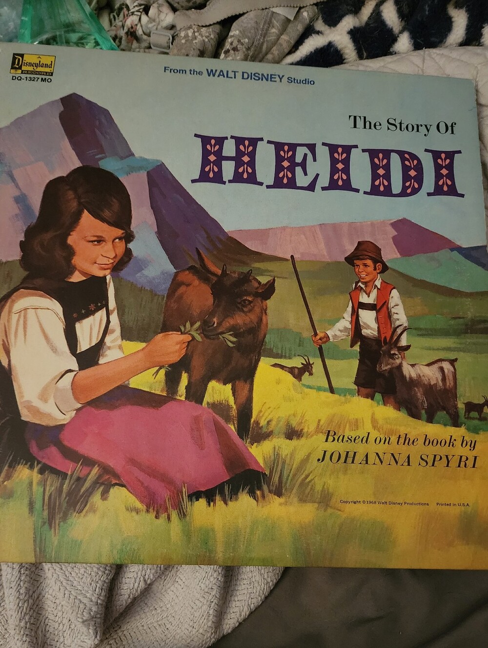 Walt Disney 'The Story of Heidi' Illustrated Wall Art Print - Pink, Purple, Blue